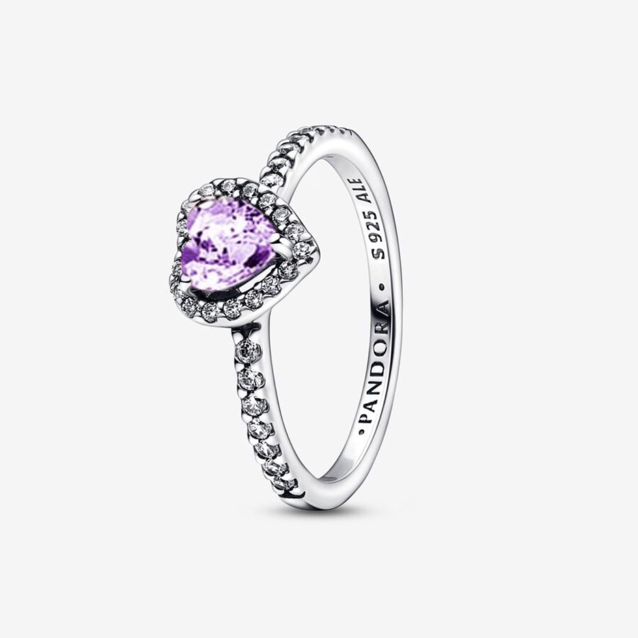 Anillo Corazón Nivelado Morado