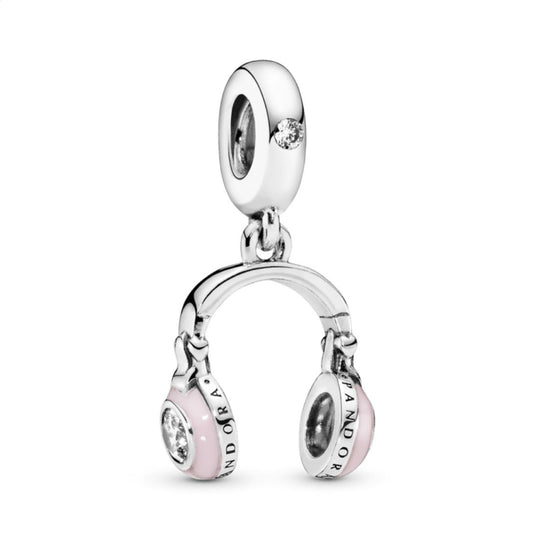 Charm Colgante Audifonos Rosados