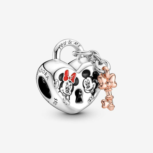 Charm Candado Mickey Y Minnie Mause Disney