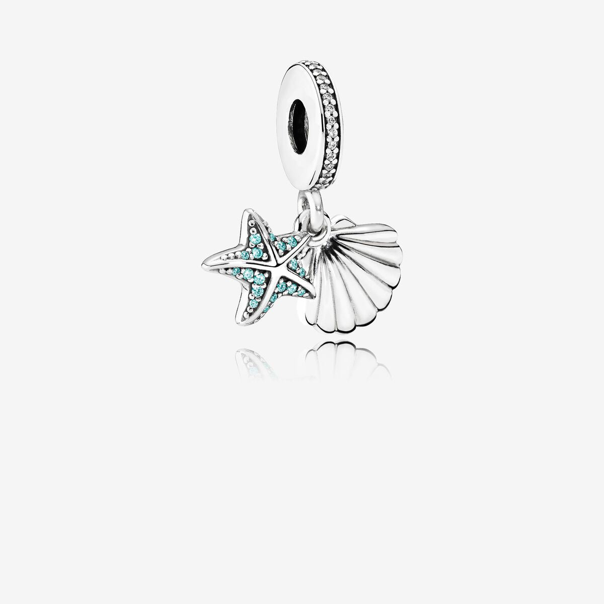 Charm Colgante Estrella De Mar Tropical Y Concha