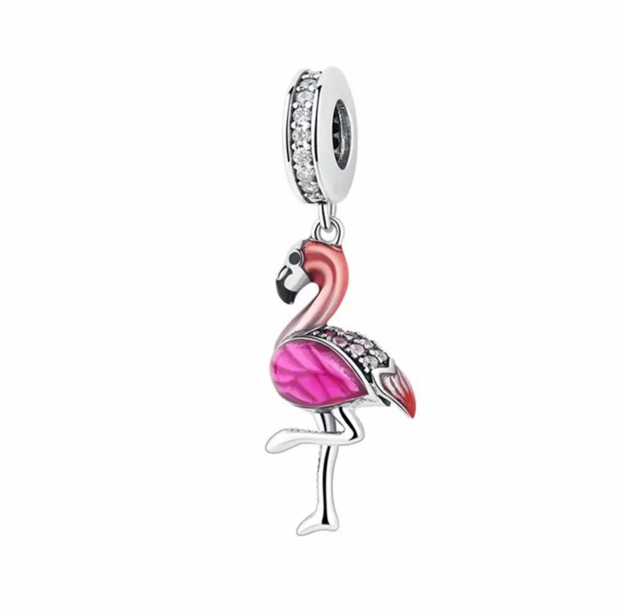 Charm Colgante Flamenco Rosa