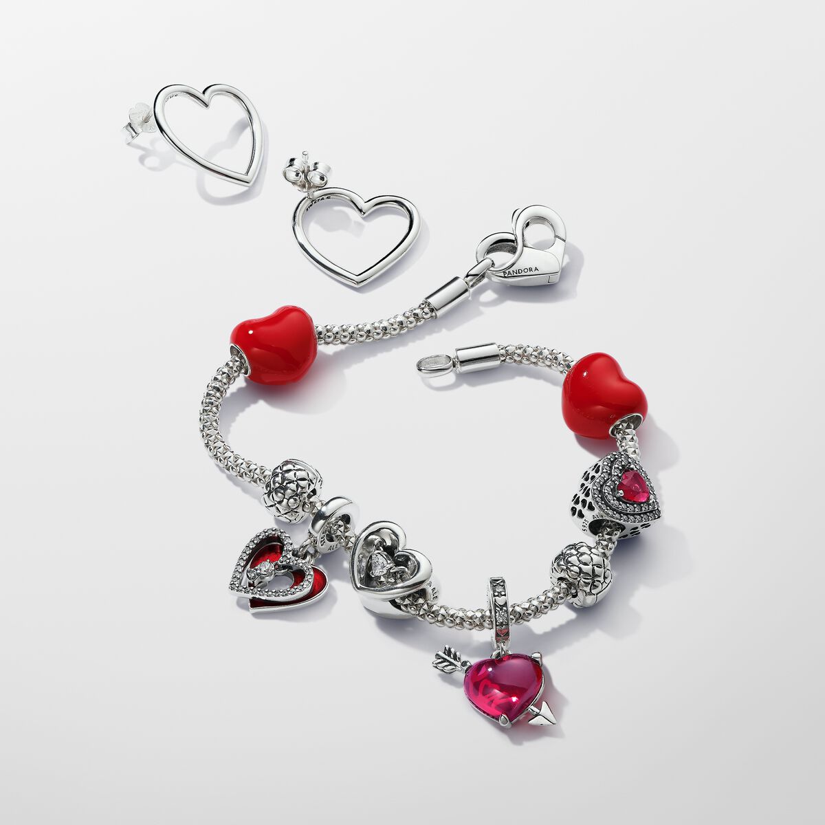 Charm Colgante Corazon Rojo y Flecha