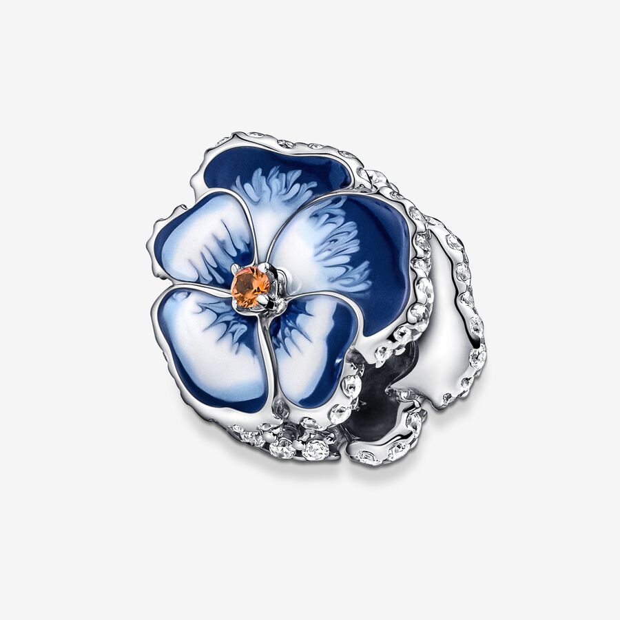 Charm Flor Pensamiento Azul