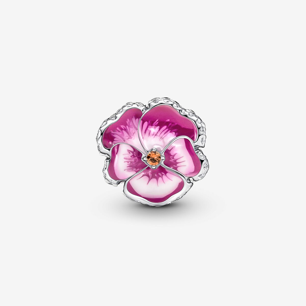 Charm Flor Pensamiento Rosa