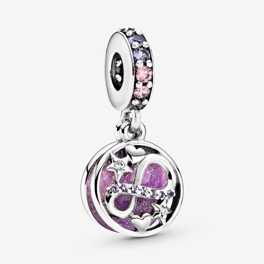 Charm Colgante Infinito, Corazones Y Estrellas