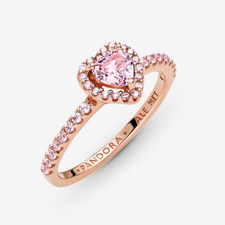 Anillo Corazón Brillante Rose Gold