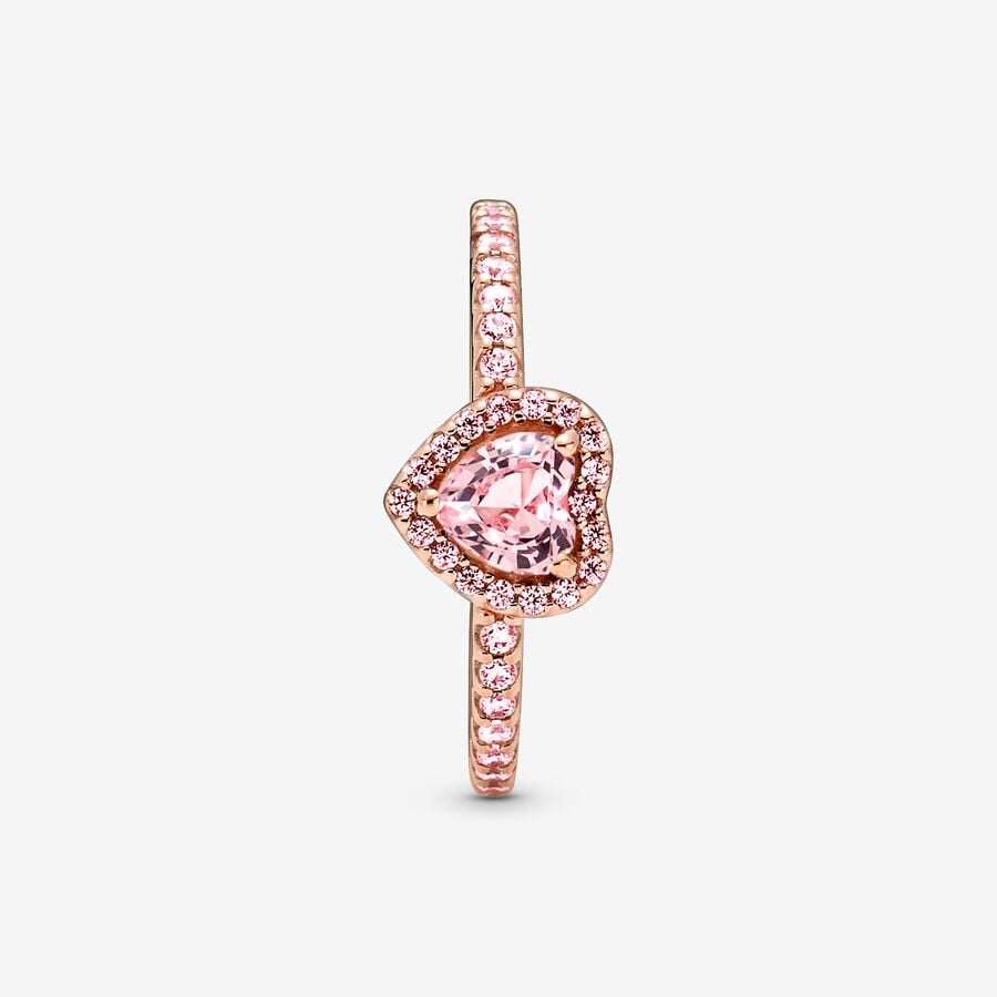 Anillo Corazón Brillante Rose Gold