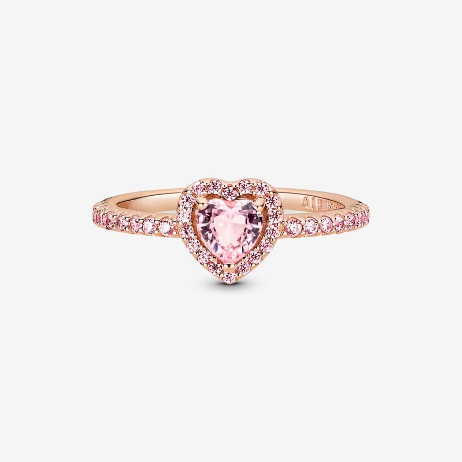 Anillo Corazón Brillante Rose Gold