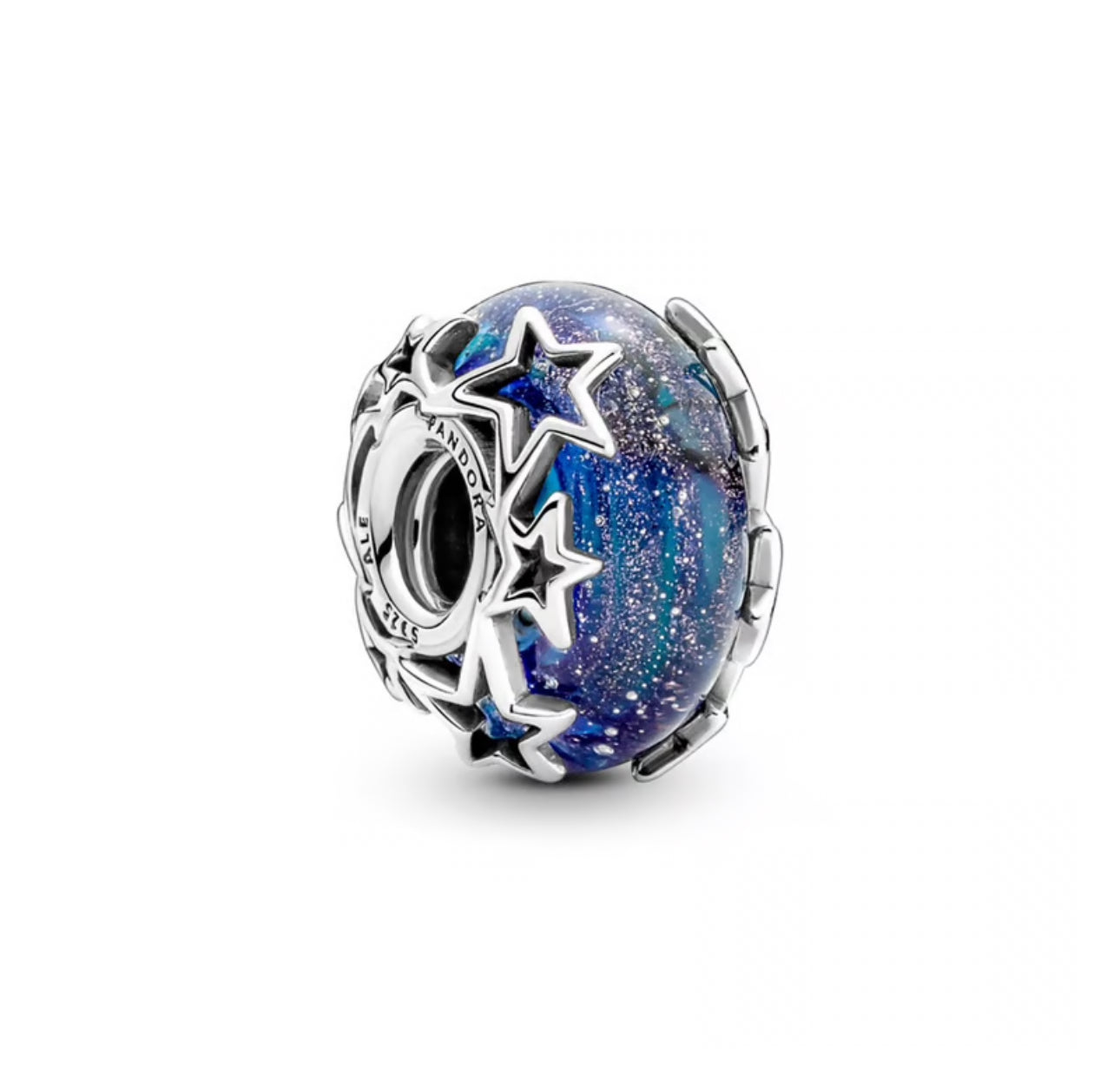 Charm Murano Azúl y Estrellas